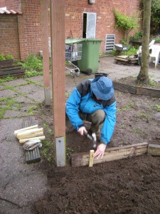 Putting in bed edging